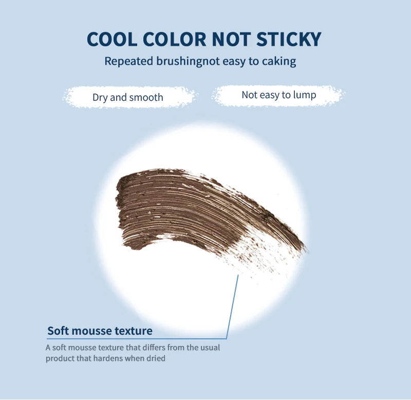 Luxury dark grey long lasting eyebrow  gel tint private label waterproof tinted gel for eyebrows