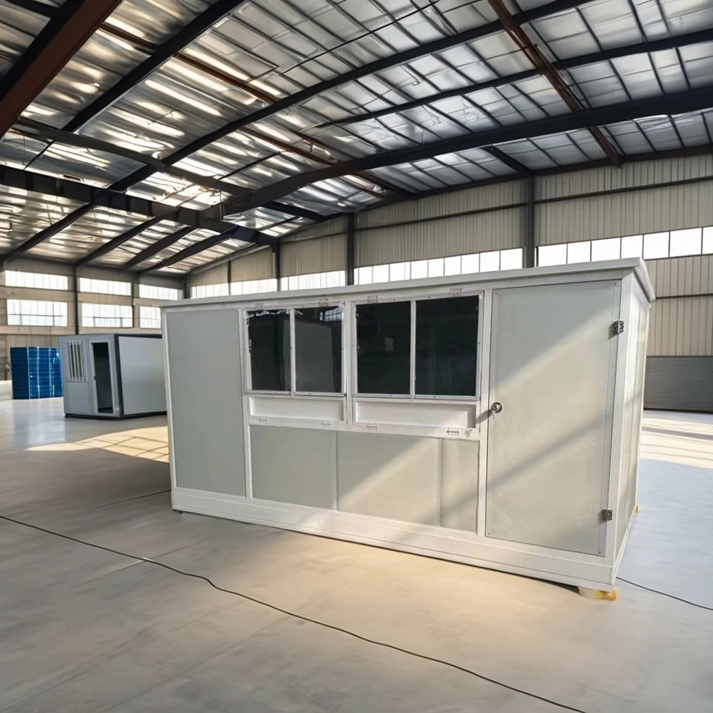 Durably Environmentally Friendly Customizable French-Style Modular Prefab Houses Inexpensive Steel Folding Kiosk Sturdy Sandwich