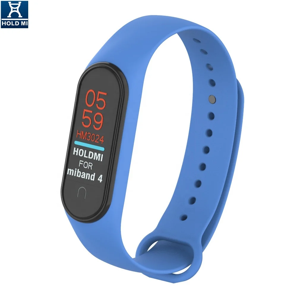 Discount product 430222 series nice acid blue color silicone watch bracelet for mi bands