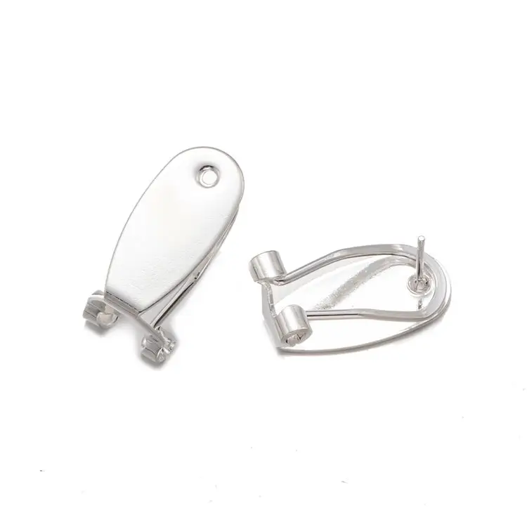 China Supplier fashion gold color metal earring clip post with pin back for jewelry findings Components Earring Post Ear Studs