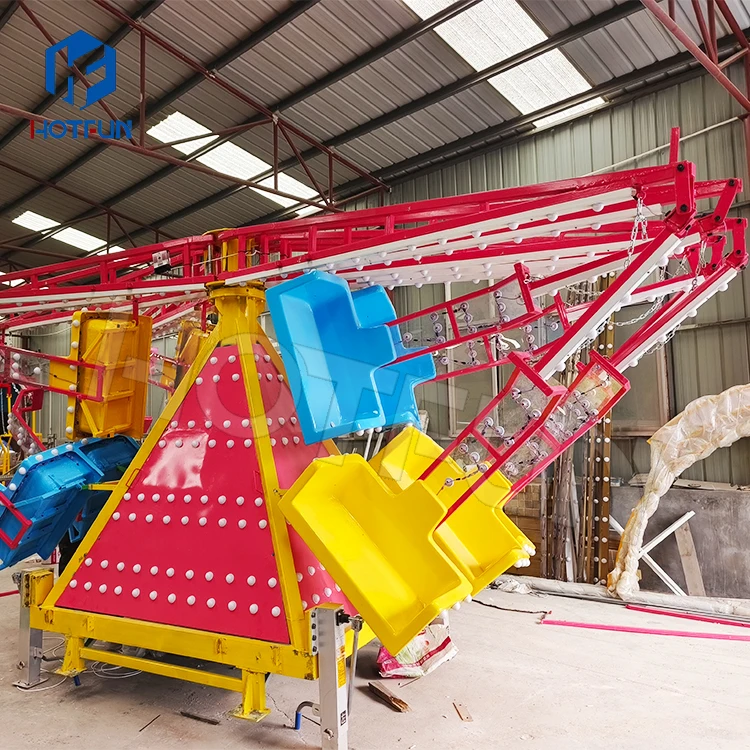 Amusement rides trailer mounted park attractions for park portable amusement ride manege trailer flying chair for sale