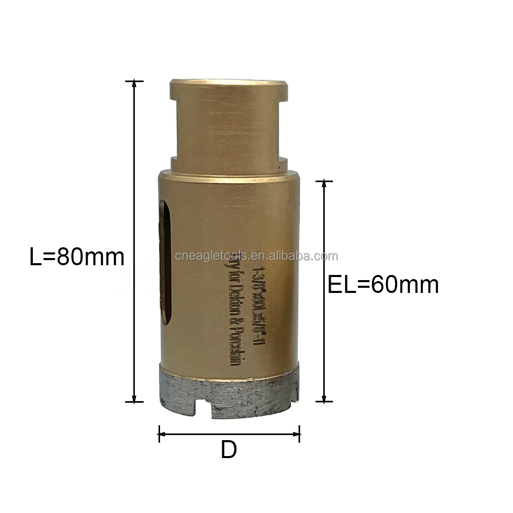 Crawnedeagle Crown Segment Diamond Dry Core Drill Bits for Dekton Porcelain Ceramic Tiles