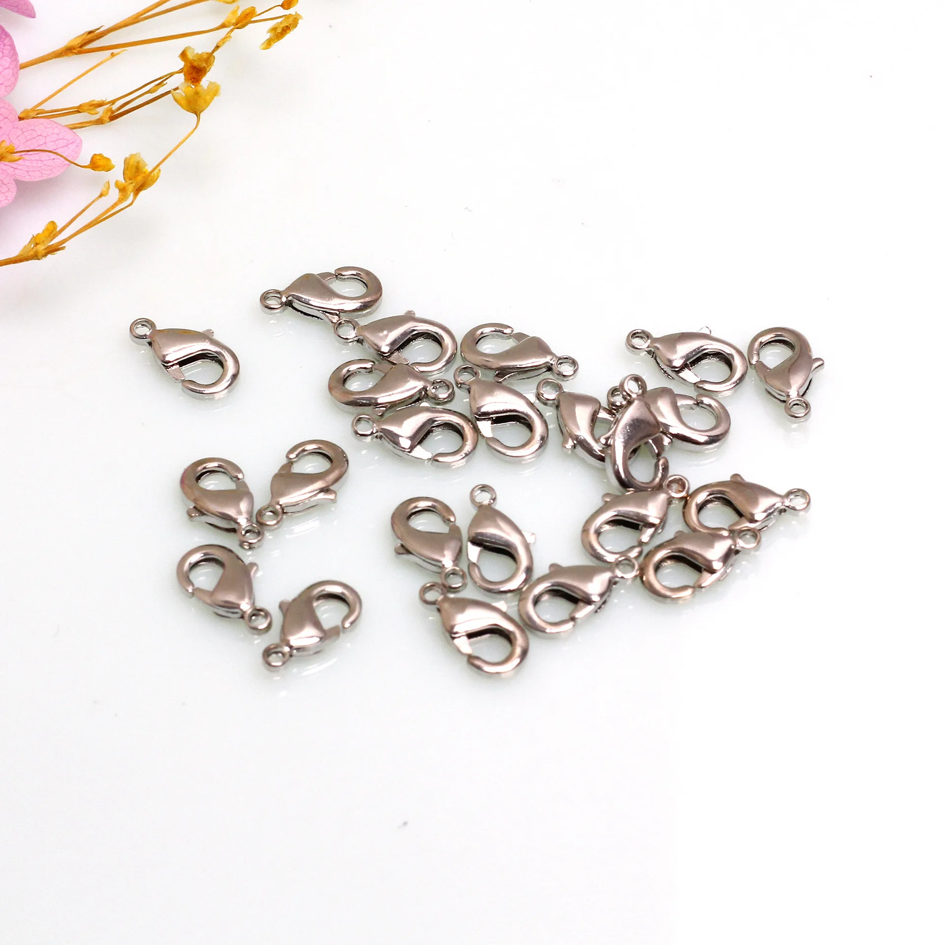 18K 14K White Gold Plated Gold Filled Claw Lobster Jewelry Clasps