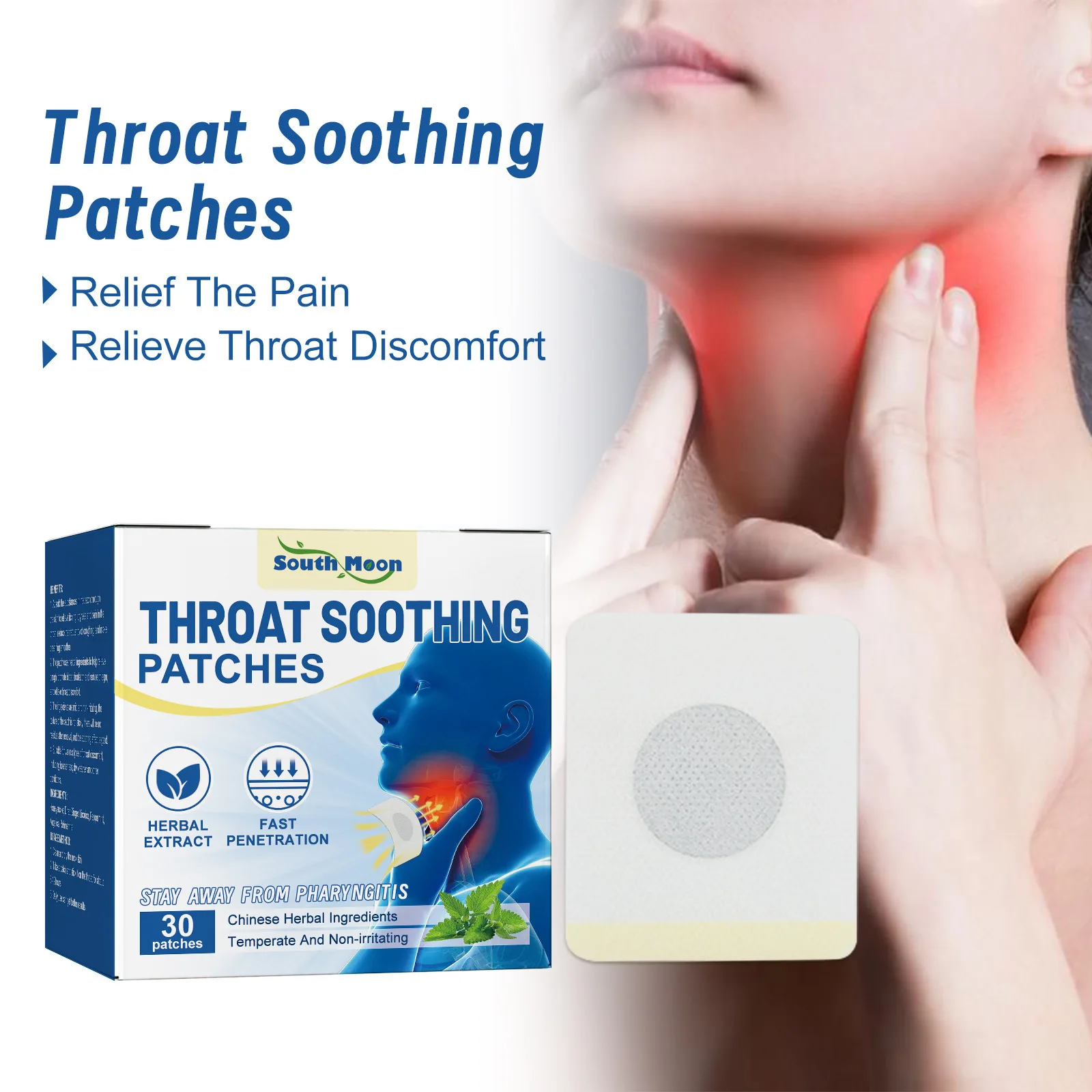 Health Care Body Acupuncture Cough Patches for Cold and Sore Throat