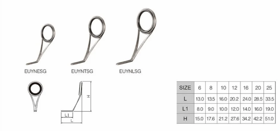 manufacturer sale fishing rod guides stainless steel durable multiple size single foot YS fishing rod repair component rod guide