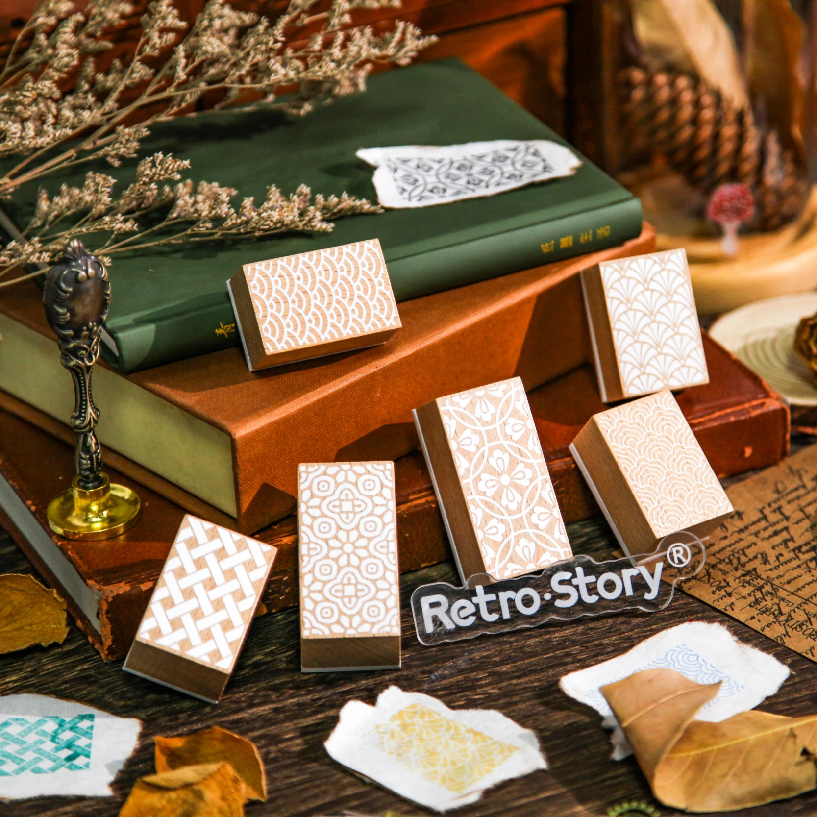 Kawaii Series Versatile Wooden Seal Stamp Basic Printing Hand Account Decorative Custom Literature Art Office Use Alphabet Stamp