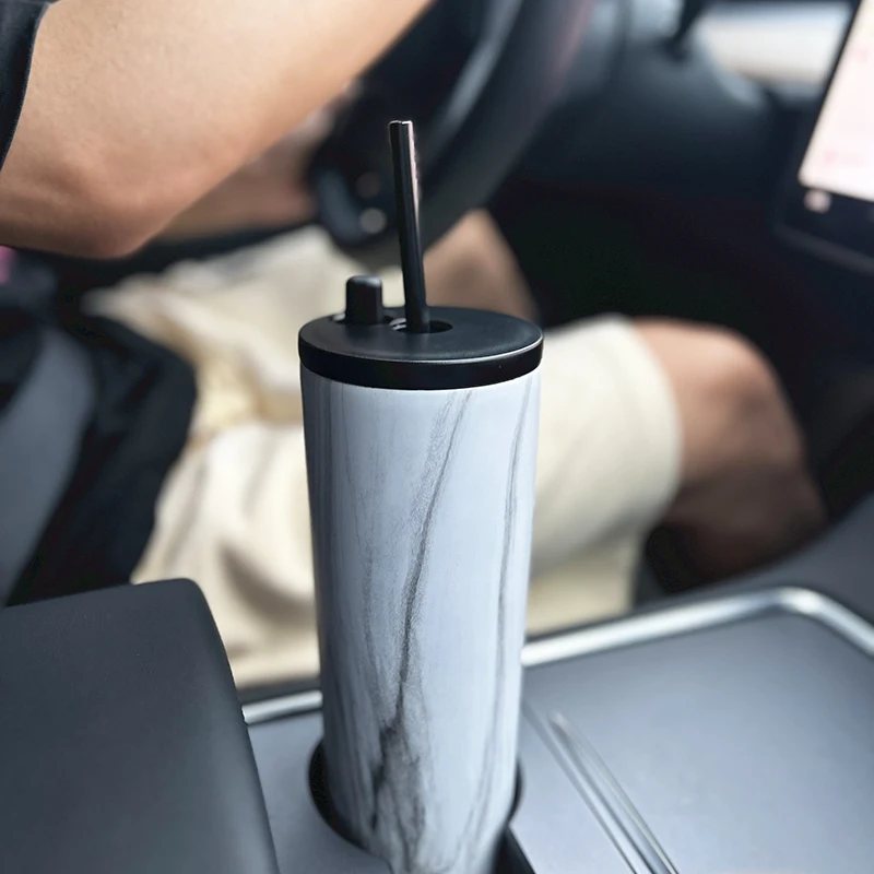 24/28oz Leak Proof Simple Custom Coffee Double Wall Cup Insulated Stainless Steel Wholesale Bulk Tumbler with Lid Straw