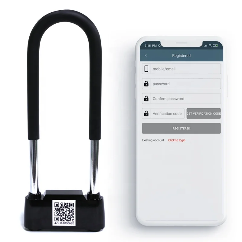 smart door lock knob handles with key U-lock china