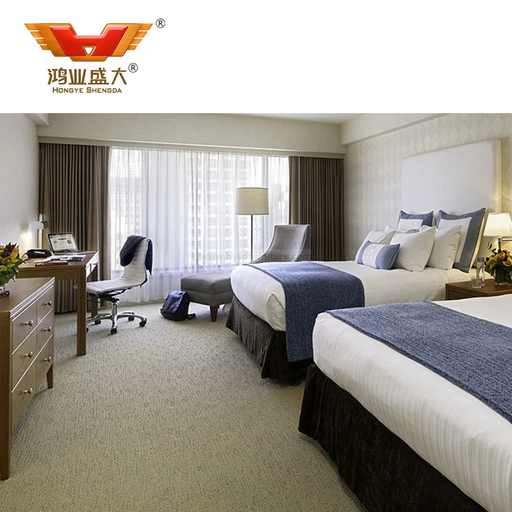 Hotel Furniture Marina 101 Dubai Custom Made MDF Panel Bedroom Bed Set Furniture For Hotel