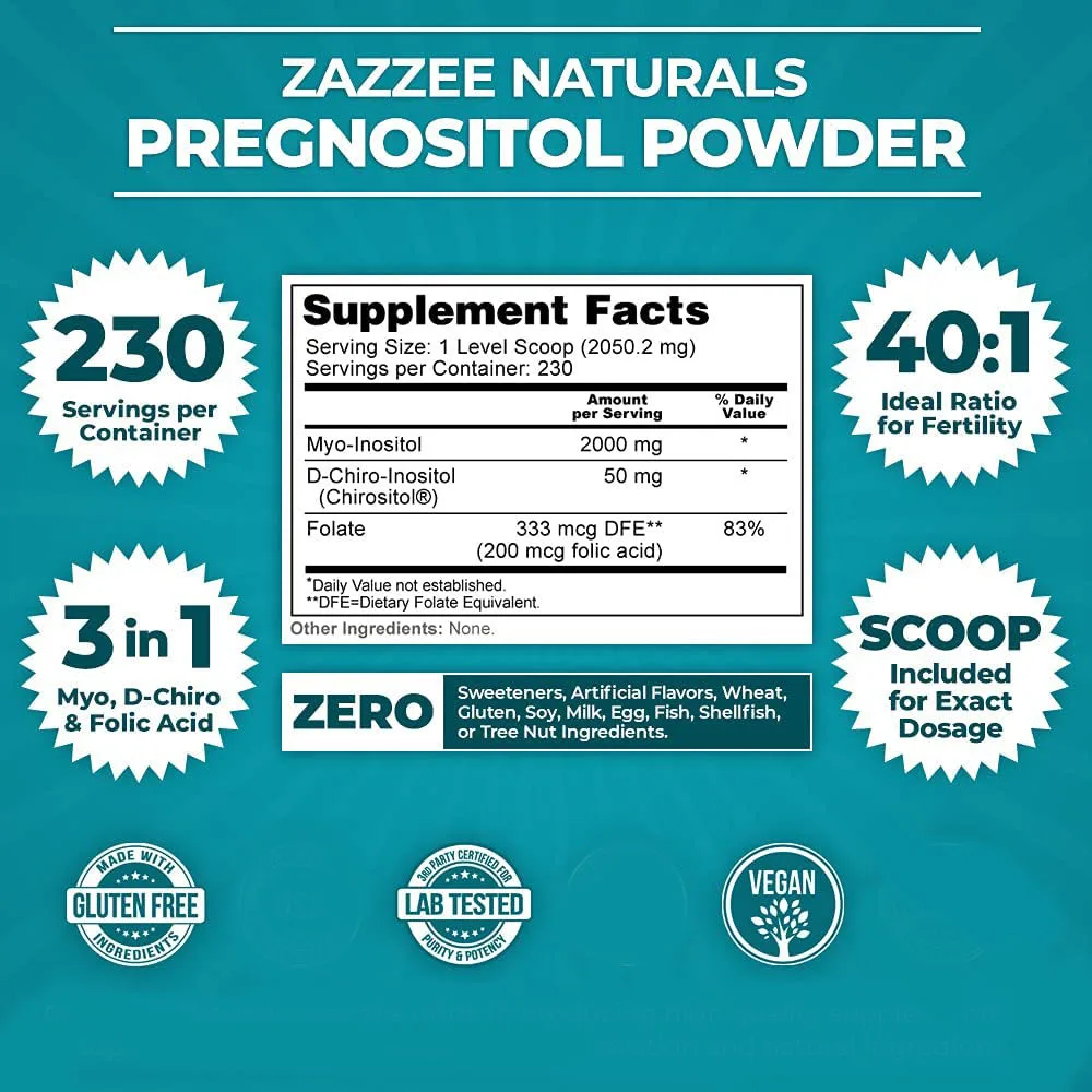 Enhanced fertility support 40:1 ratio Myo-Inositol D-Chiro-Inositol Powder fertility healthcare supplement reproductive support