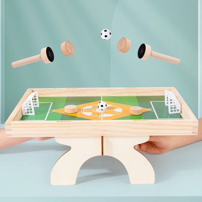 Wooden Soccer Game Board Games Toys Wooden table football game for kids and family