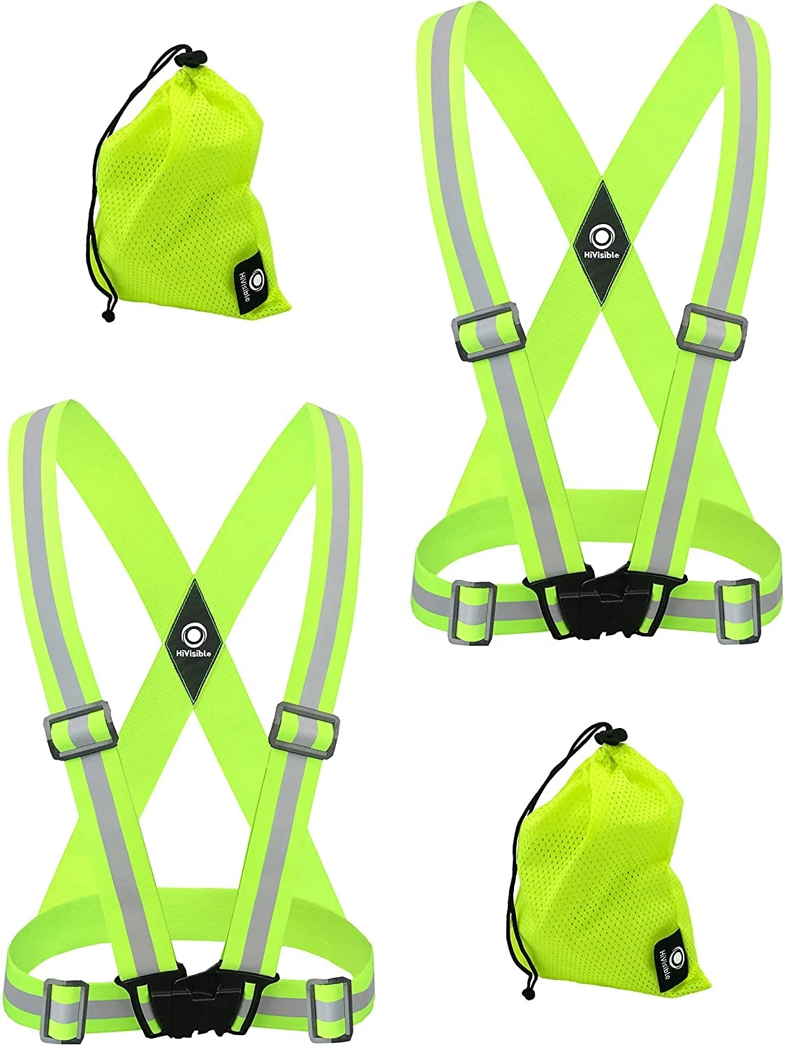 Reflective Fluorescent Belt | 360 degree Fluorescent Visibility, Lightweight, Reusable, Adjustable, Easy to Wear