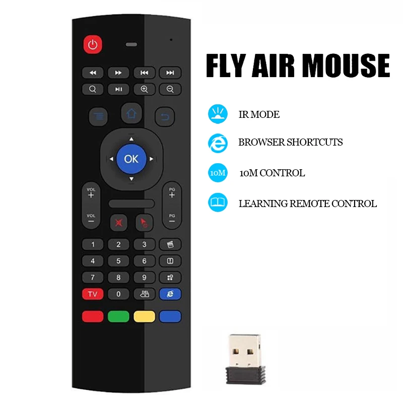 Factory Original 2.4G Wireless Universal Mi TV Remote Control With Keyboard Infrared MX3 Fly Voice Air Mouse for Android TV/Box