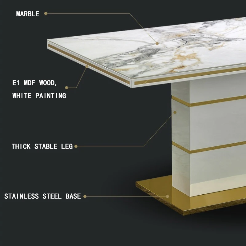 HANYEE Modern Tempered Glass Extending Square Dining Table Set with 6 Chairs for Dining Room Living Room Outdoor Hotel Use