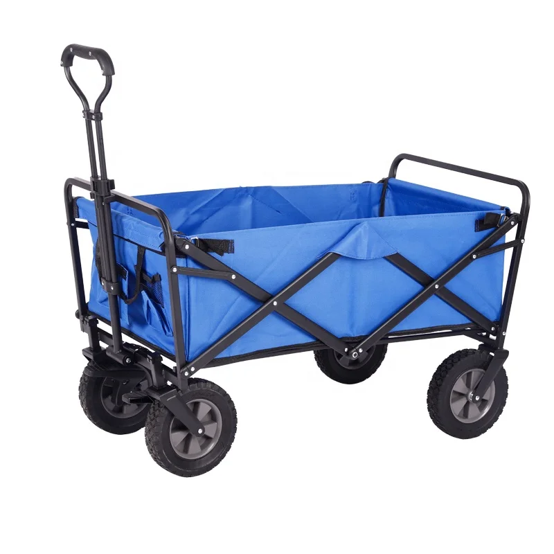 Wholesale Outdoor Folding Camping Trolley Cart Wagon Bench Cart with Brake