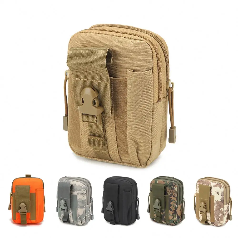 Men Outdoor Waist Bag Tactical Pouch Belt Small Pocket Universal Pack Running Travel Camping Edc Tool Bags