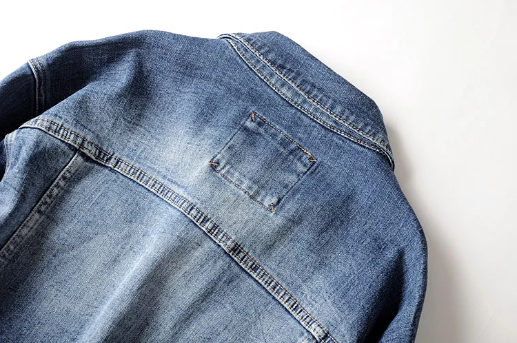 
Bomber Regular Length High Quality Jean Jackets Wonen Denim Jacket Jeans 