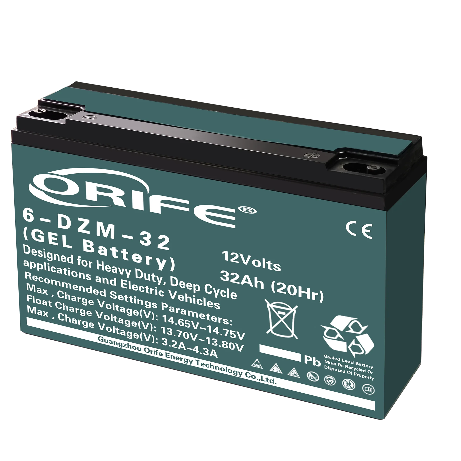 Orife 12v 32ah 6-evf-32 6-DZM-32 traction ebike scooter electric vehicle battery