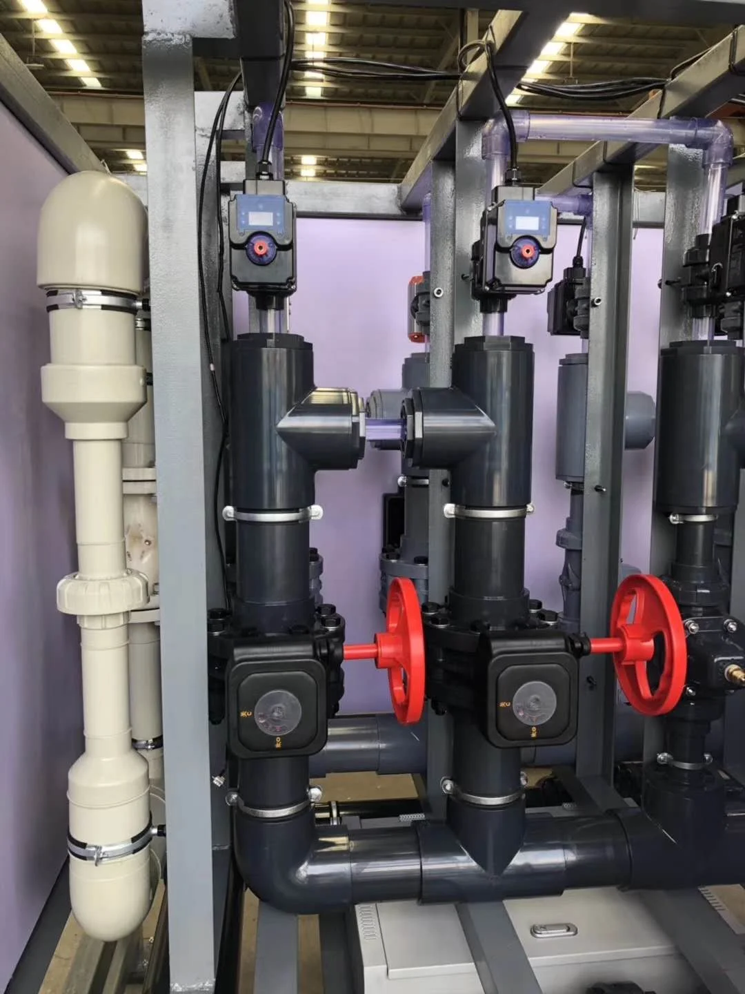 Japanese standard (JIS) UPVC pipes and fittings are used in industrial equipment installations