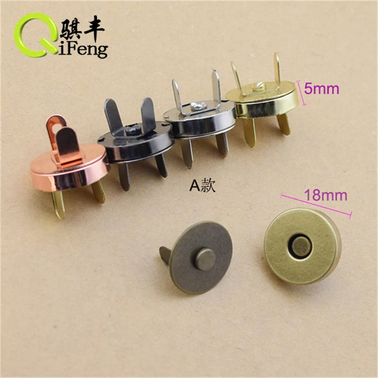 14mm 18mm slim thin snap button fashion magnetic button for bag