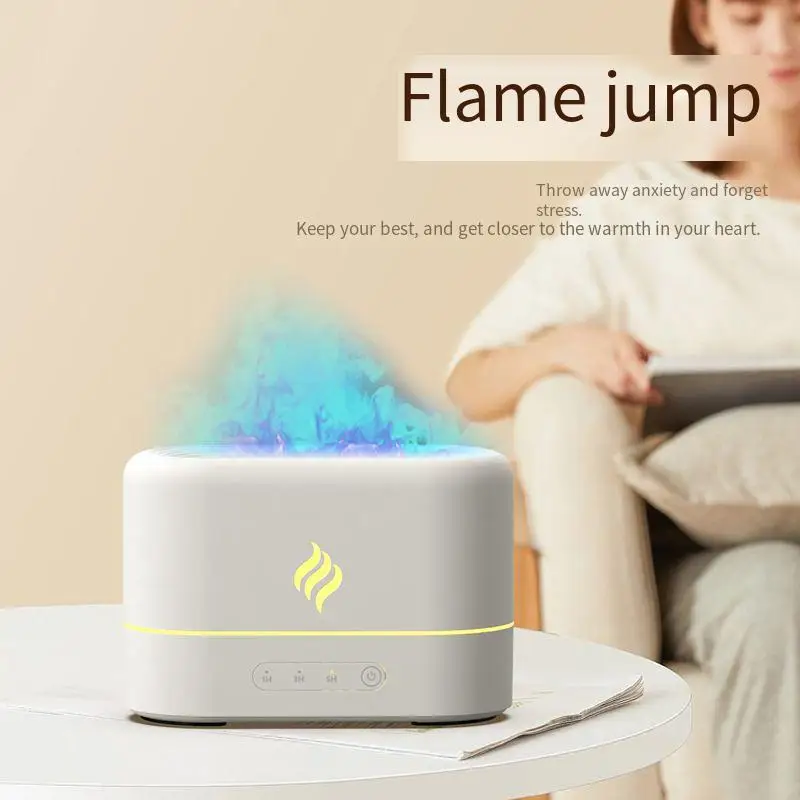 colorful flame fire diffuser humidifier 3d flame air humidifier diffuseur ultrasonic fire