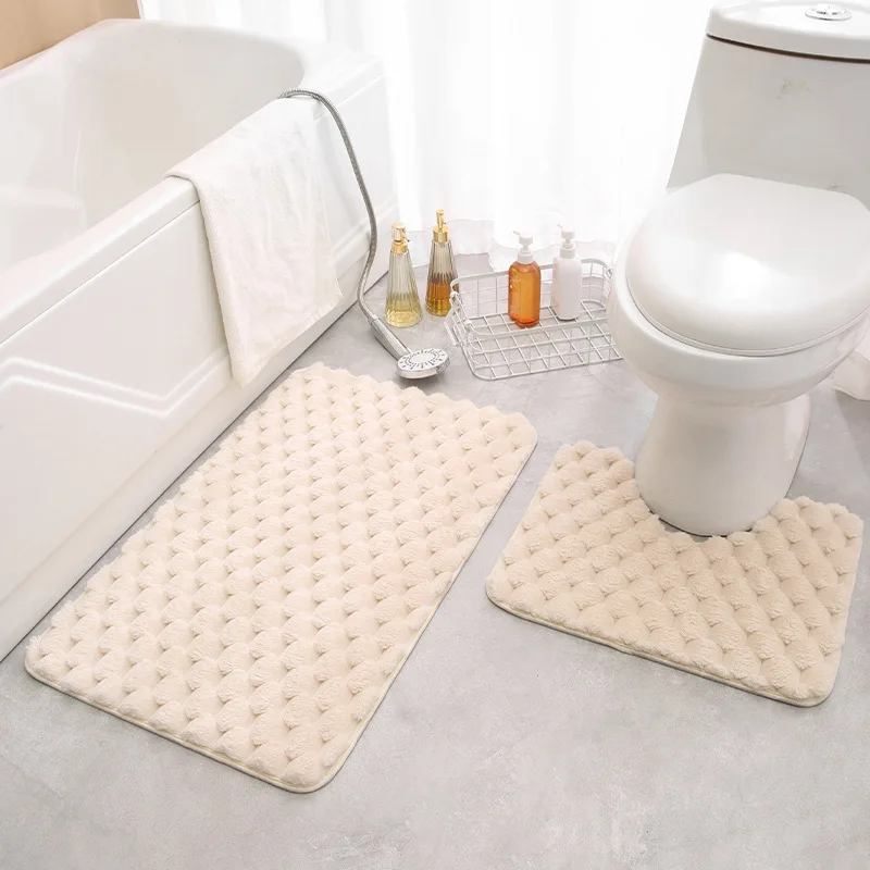 Europe Style Bathroom Floor Mats Absorbent Carpet Toilet Non-Slip Door Mats Door Entrance Restroom Mats