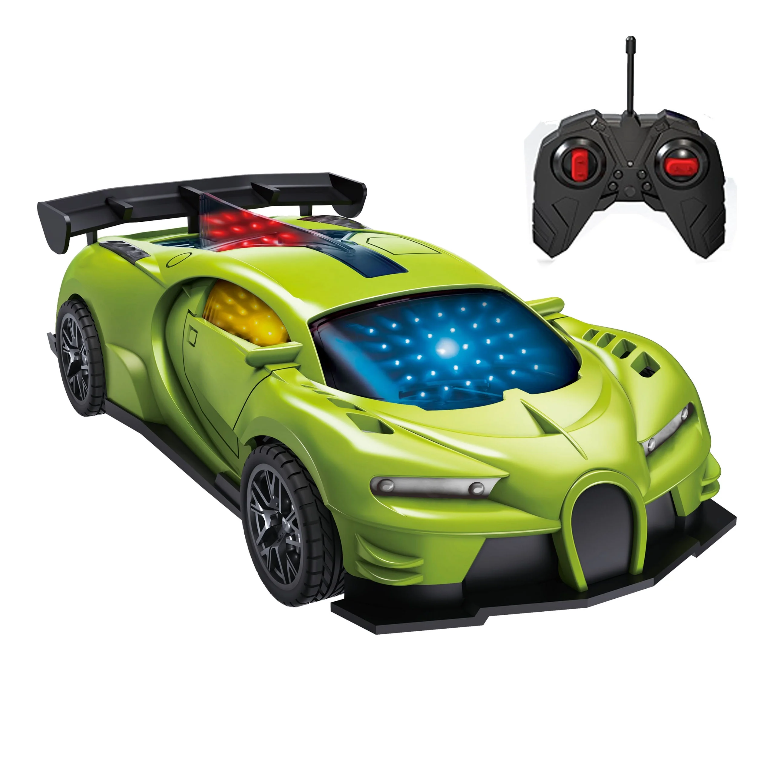 KK New 1:20 High Speed Remote Control Racing Car With 3D Lighting,Rc Drift Toy Vehicle,19CM BUGATTI Remote Control Car For Kids