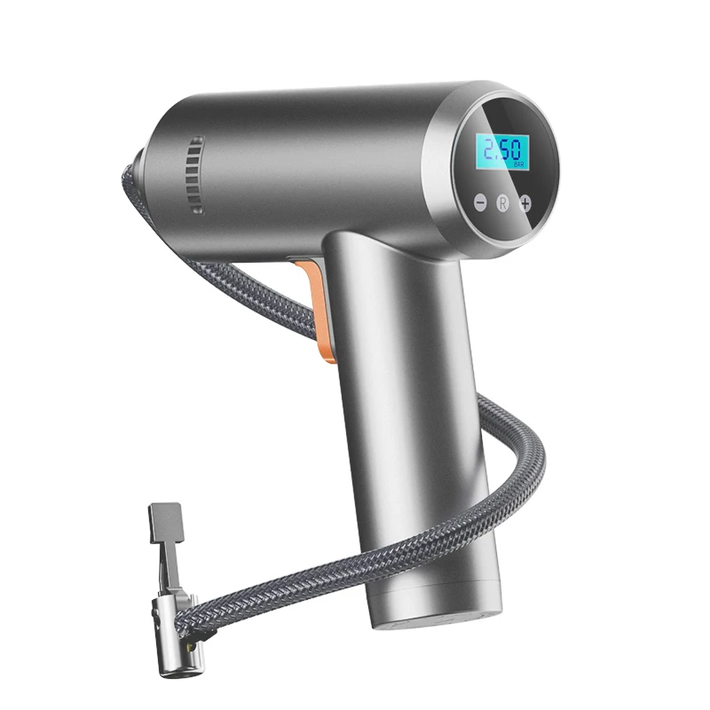 Mini Smart Portable DC12V Gun Type Compressor Air cordless tire pump Digital Automatic