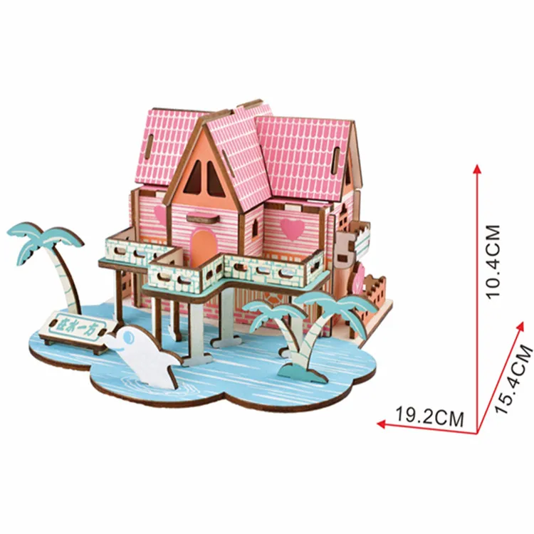 Educational Toy Montessori IQ Mind Puzzles Cube 3D DIY Wood Craft Toys Unfinished Wood Toys
