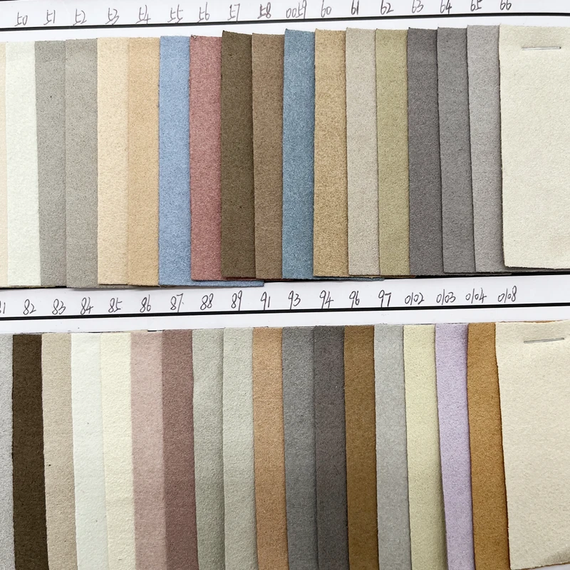 Super good quality 0.6mm suede microfiber leather for shoes lining backing artificial suede microfiber leather shoes material