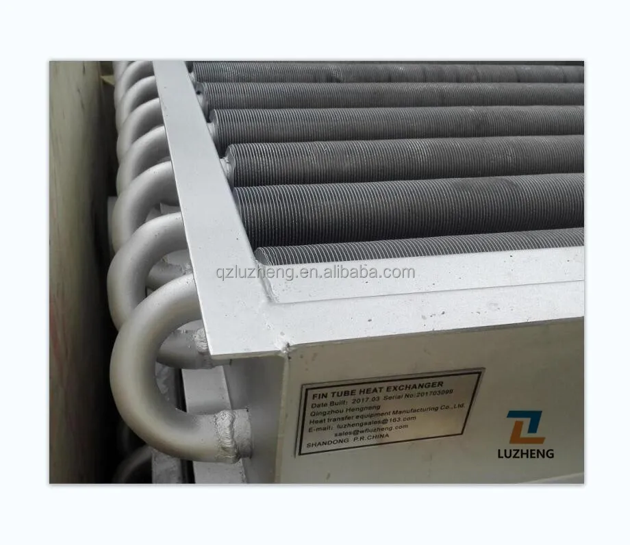 Fin Tube Type Heat Exchanger with Stainless Steel or Copper Finned Aluminum Tube