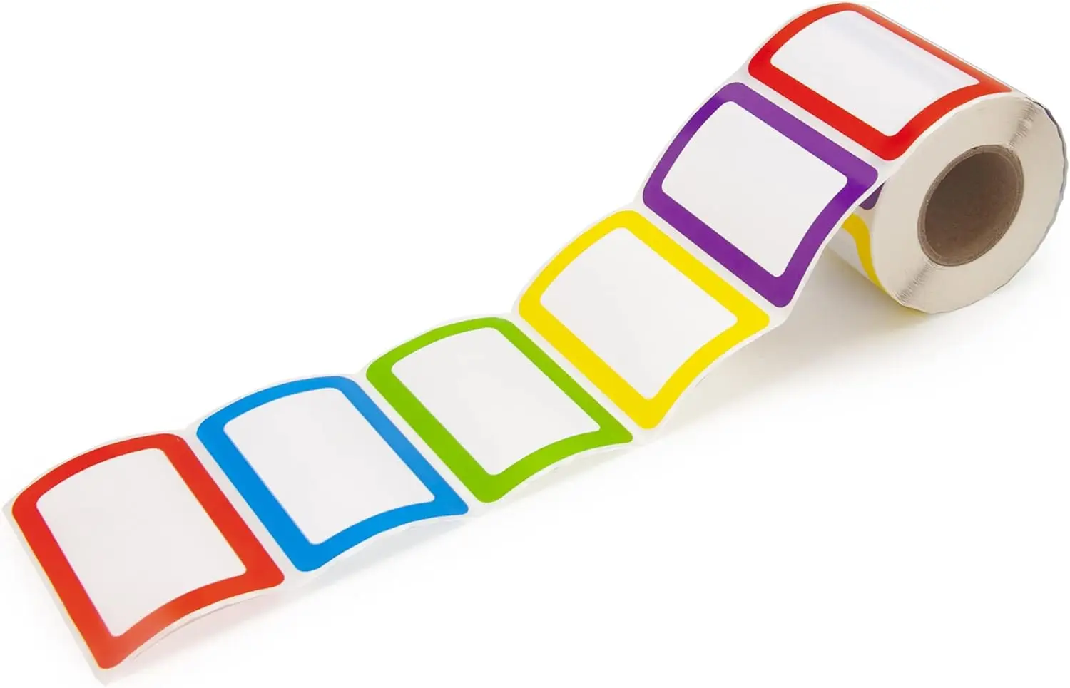 Assorted Reusable PVC Adhesive Name Tags Custom Logo Border Residue-Free for Clothes