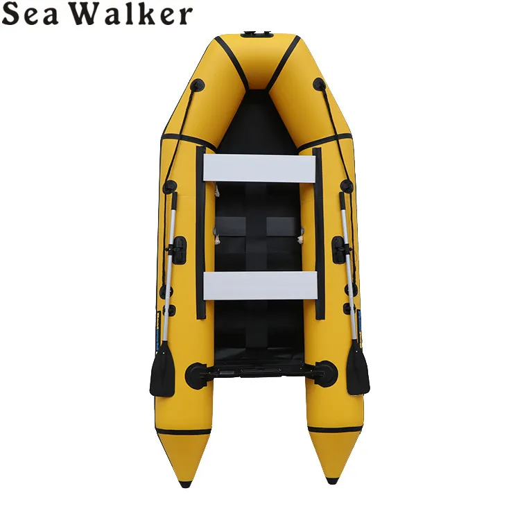 2.3m Inflatable boat with slat  floor high pressure 0.9mm PVC air tube  rubber rowing boat