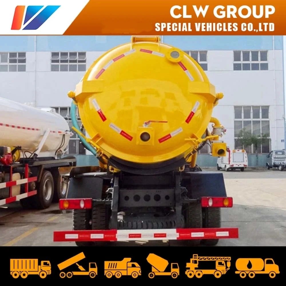  Dongfeng 12000L вакуумный резервуар для канализации и грузовик очистки струей воды высокого