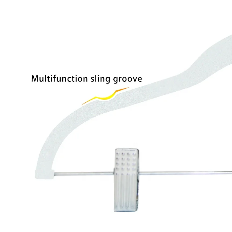 adult and children size velvet coat hanger for cloths with plastic clips pants trousers ornament hanger