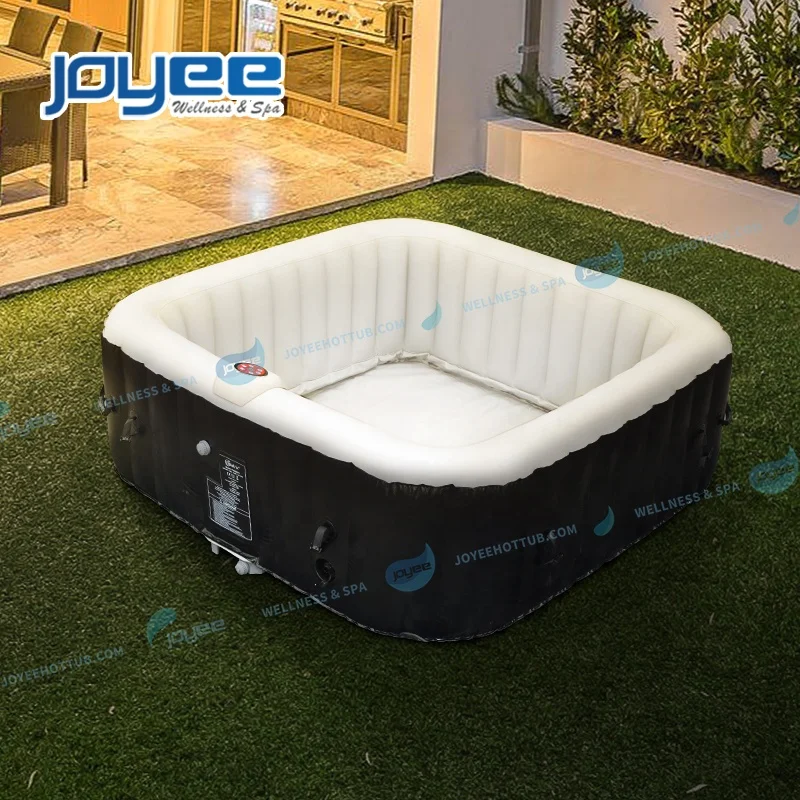 JOYEE hot selling inflatable spa 6 people use hot tub 110pcs air bubble jets spa pool outdoor garden massage tub