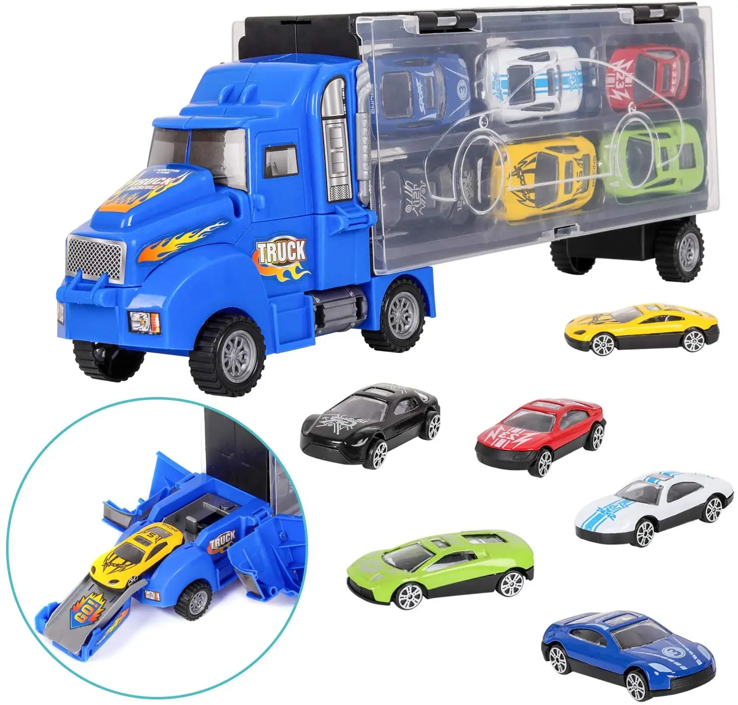 Образовательный транспортер трения Монстр мини грузовик с 12 шт красочные металлические автомобили игрушечный автомобиль для детей