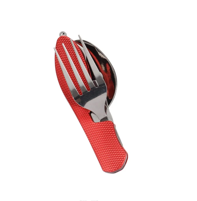 Mini folding detachable combination outdoor mountaineering travel tableware multi aluminum handle Swiss knife gift fruit knife