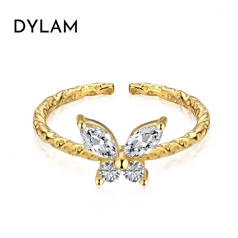 Free Shipping Jewelry Pave Setting Zircon Fashion Women Plated 18K Yellow Gold Rose Ring rings jewelry women free shipping