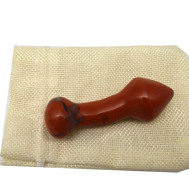 Best Sell Dildos Red Jasper Yoni Wand Crystal Massage Stone Pleasure Wand