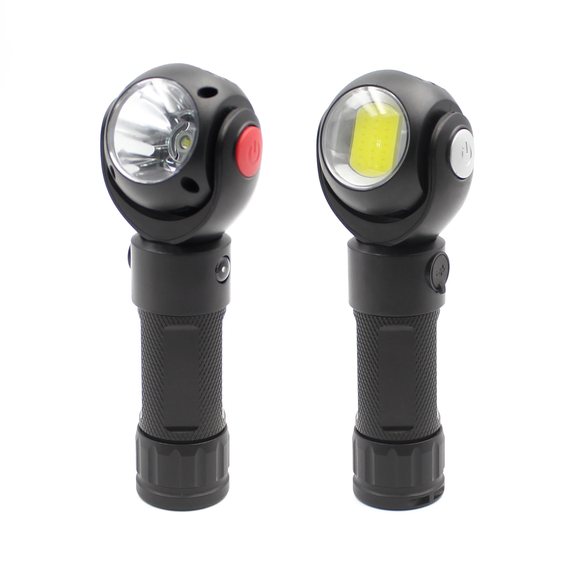 Funny LED torch with 360 degree rotation head handheld super bright rechargeable led flashlight