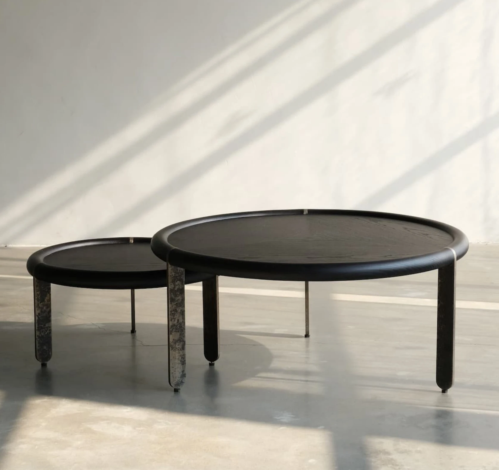 Coffee Table with ebonized wooden table top for Bar Restaurant or Living Room Home Furniture