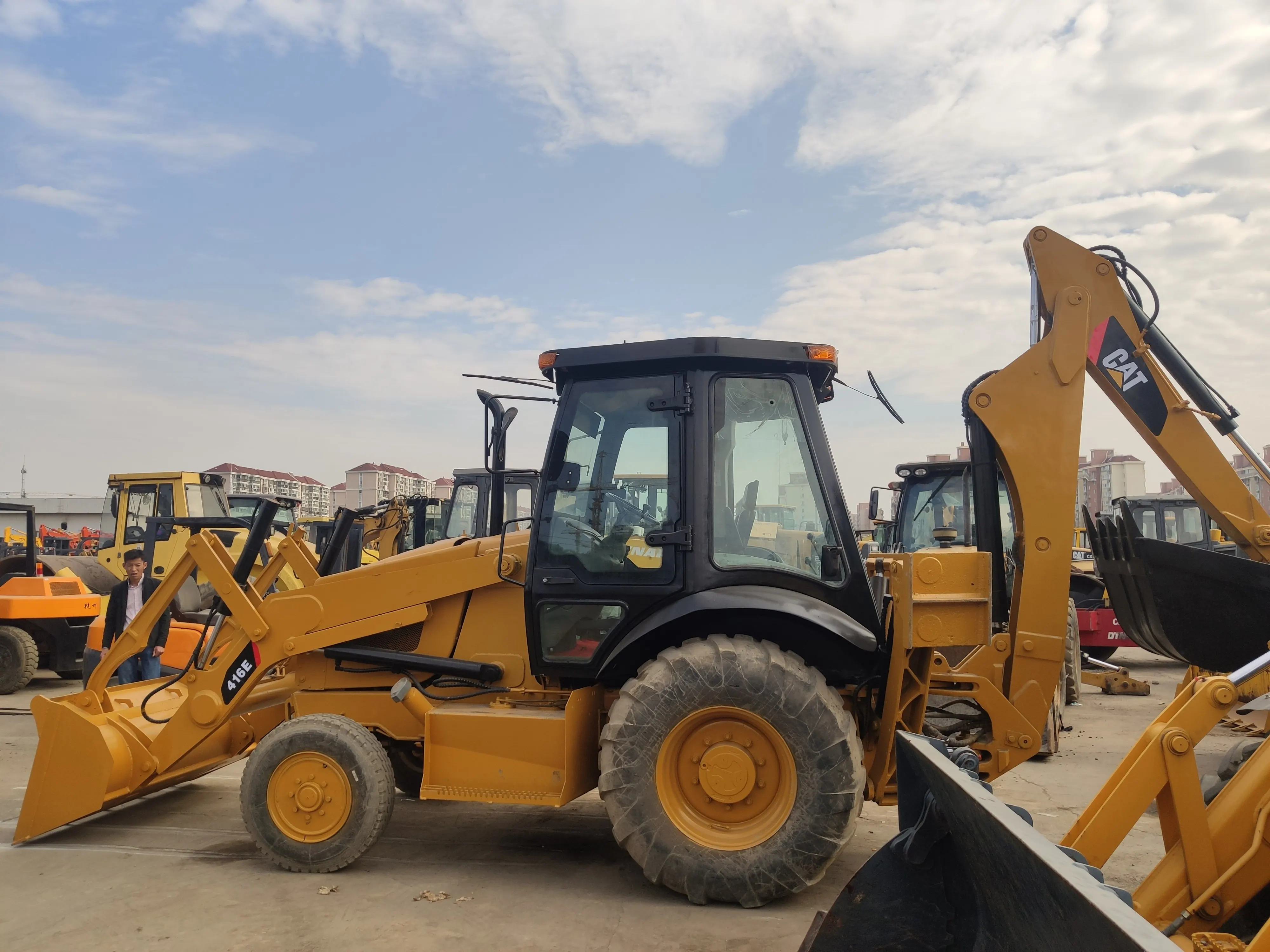 used CAT backhoe loaders 416E 416 E CAT416 used tractor loader CAT engineering machine for construction work