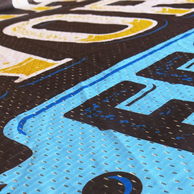 custom outdoor dye sublimation printed pvc free air mesh fabric cloth banner