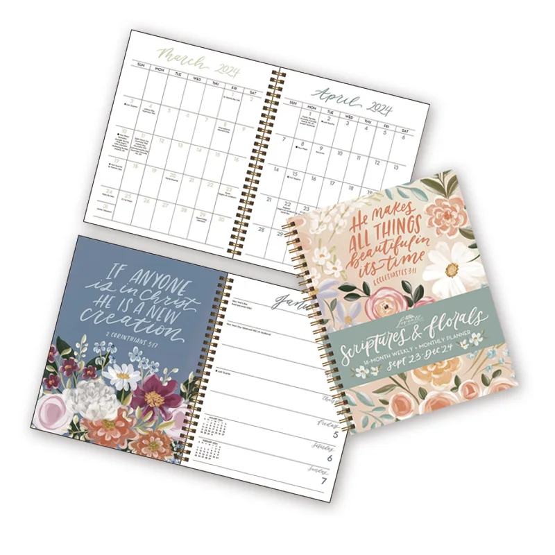 Customize 2024 Monthly Calendar Notebook Diary Planner Agenda Books for Schedule