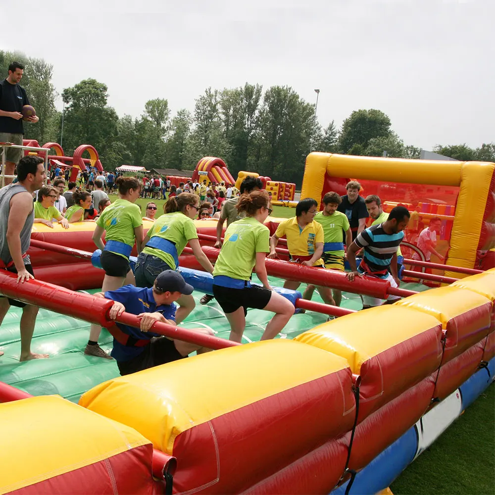 Popular Inflatable Table Football Field ,Giant Outdoor Inflatable Human Table Football Games For Sale