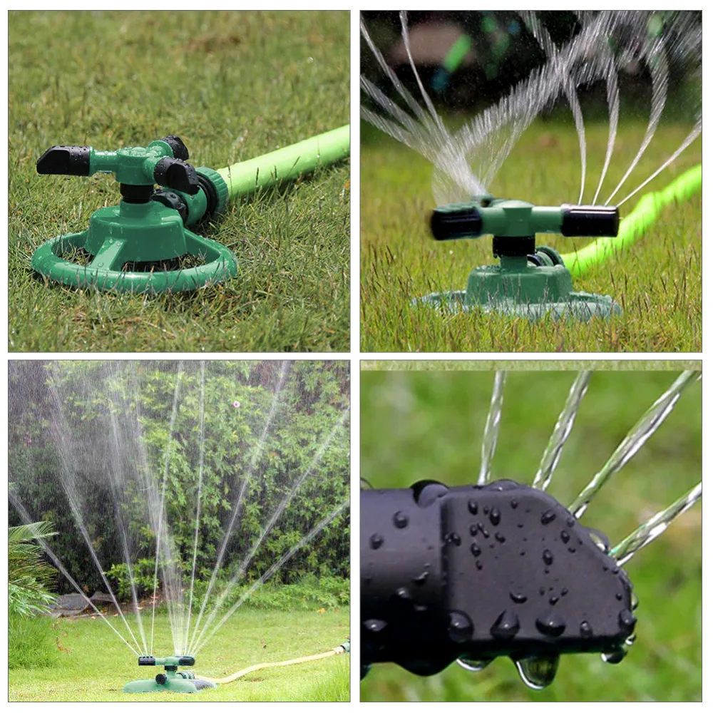 
Garden Sprinkler 360 Degrees Rotating Watering System Sprinkler Irrigation 3 Nozzle Pipe Hose For Gardening Tools And Equipment 
