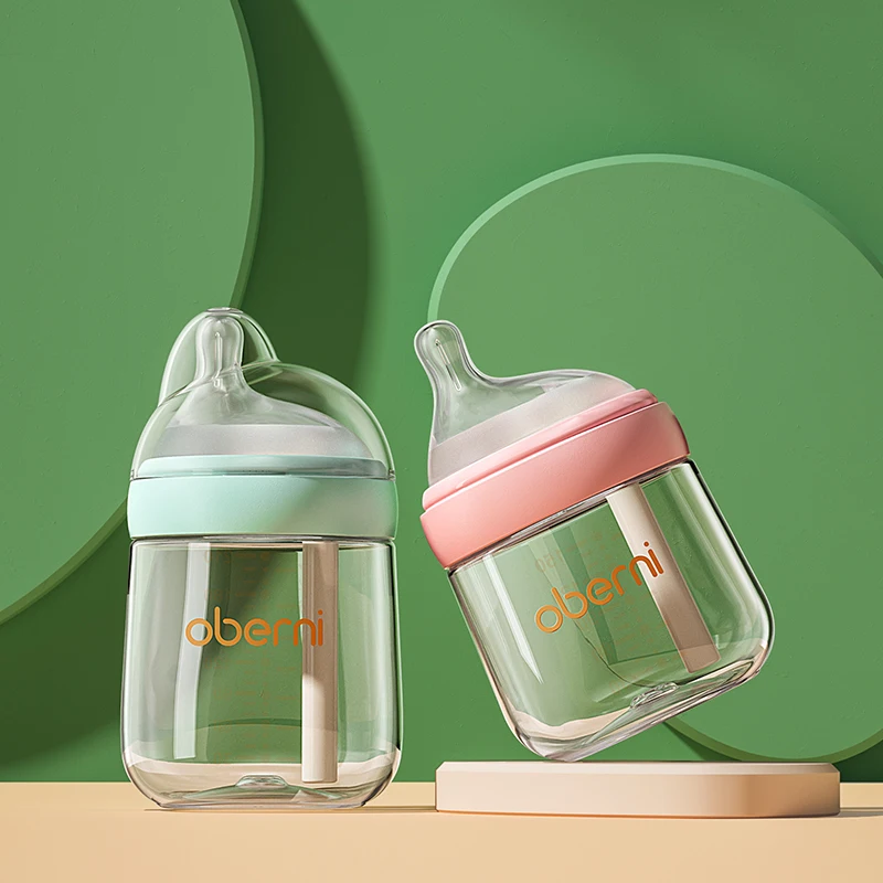0-6 Months Baby Bottles, Safe and Bpa-free Glass Imported Baby Feeding Glass Bottle Set Nanobebe Full Set of Baby Bottles 3pcs