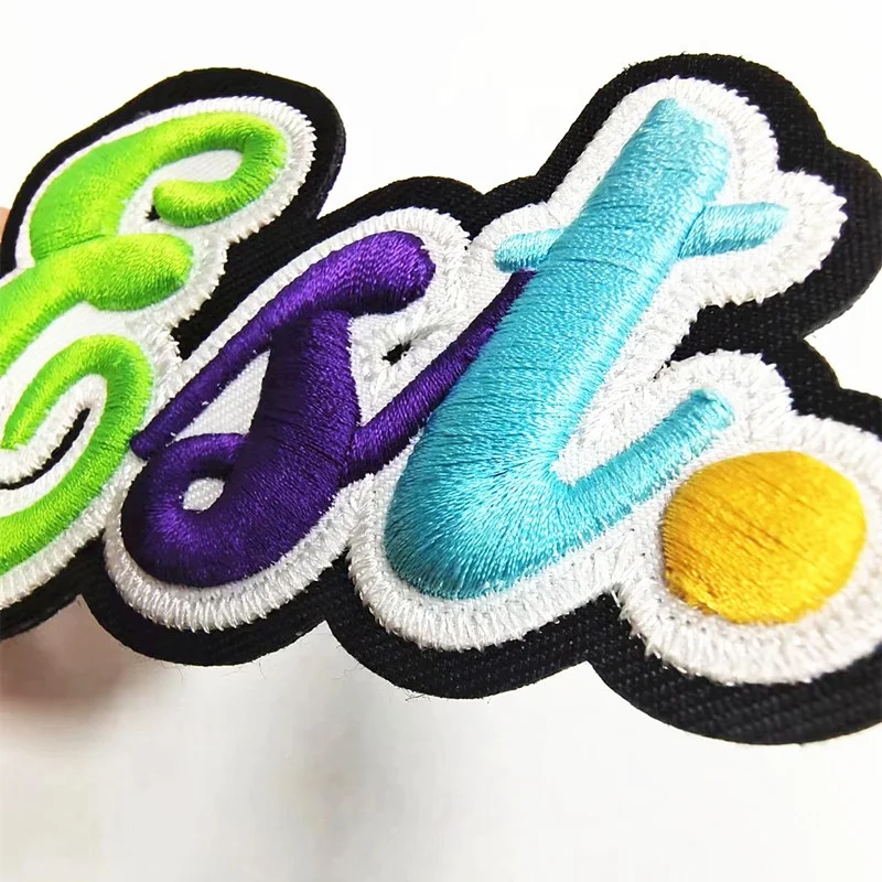 Embroidered 3D puff patch for hats, custom heat transfer 3d puff hat patches