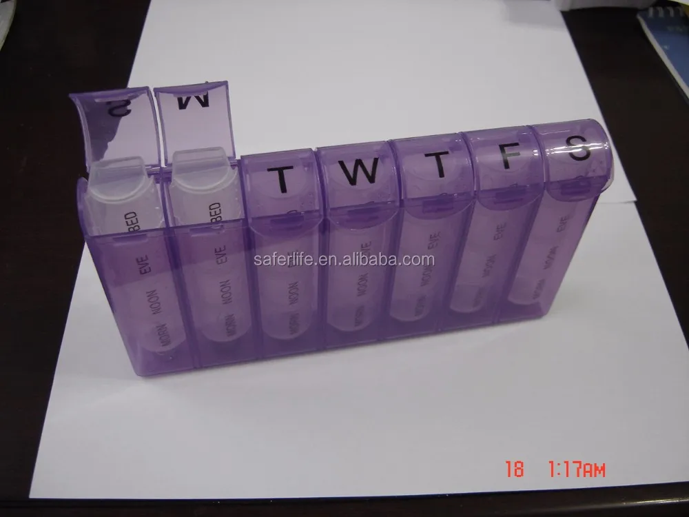 CE approved China supplier 7 days pill box travel pill container promotional tablet case